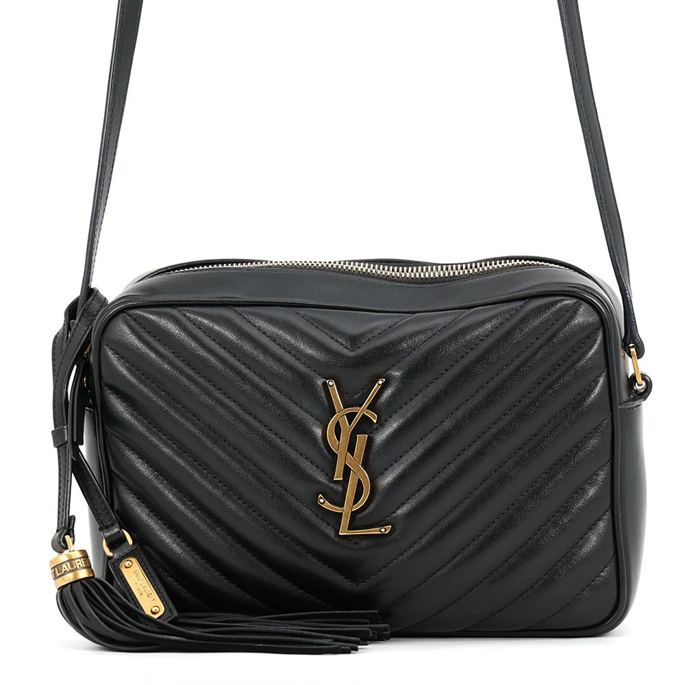 Saint Laurent Paris Shoulder Bag Lou Camera Cassandra YSL Quilted Black